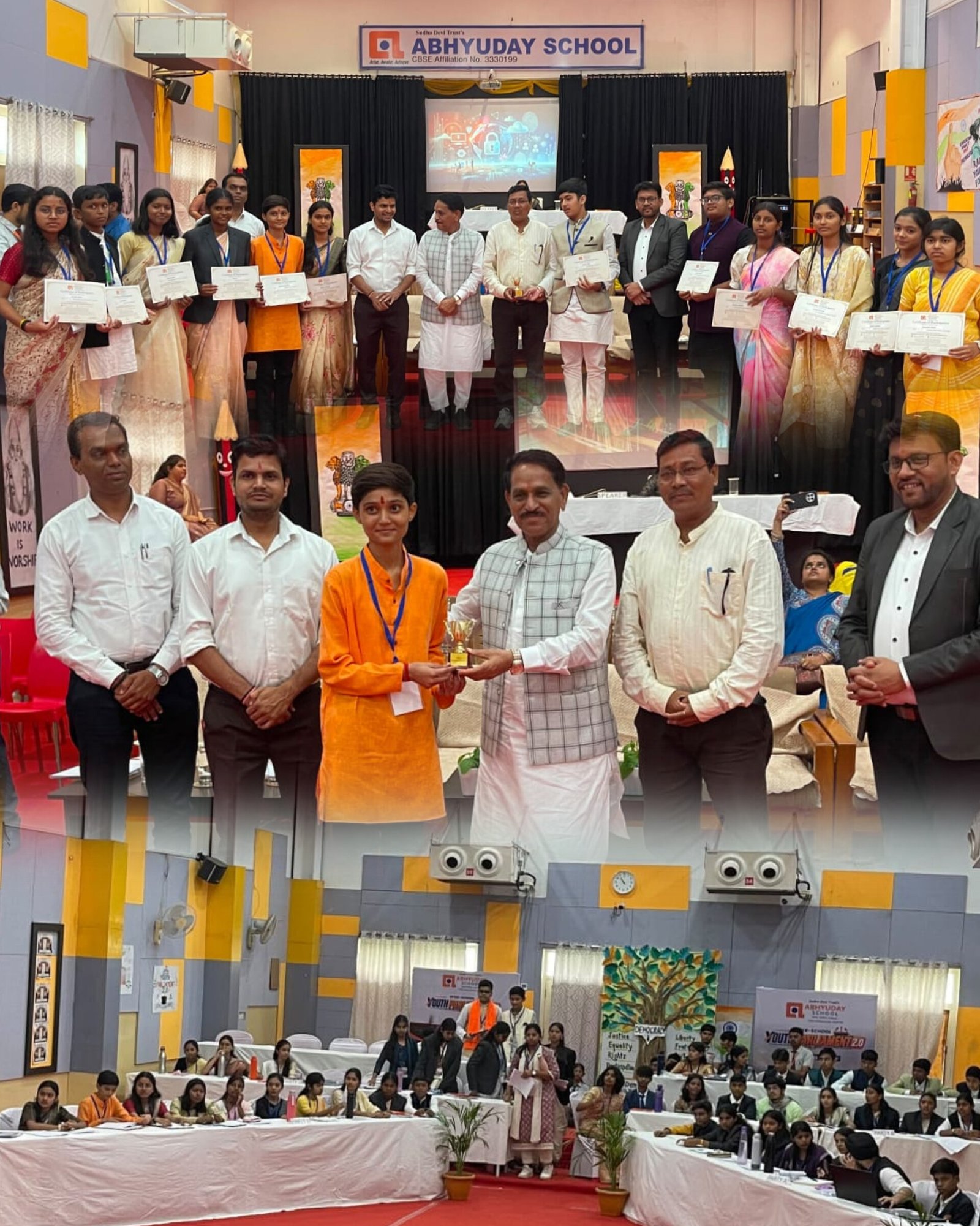 अभ्युदय स्कूल में सजी लोकतंत्र की संसद: यूथ पार्लियामेंट 2.0 में युवाओं ने दिखाया नेतृत्व का दम 1 InShot 20260823 144801296