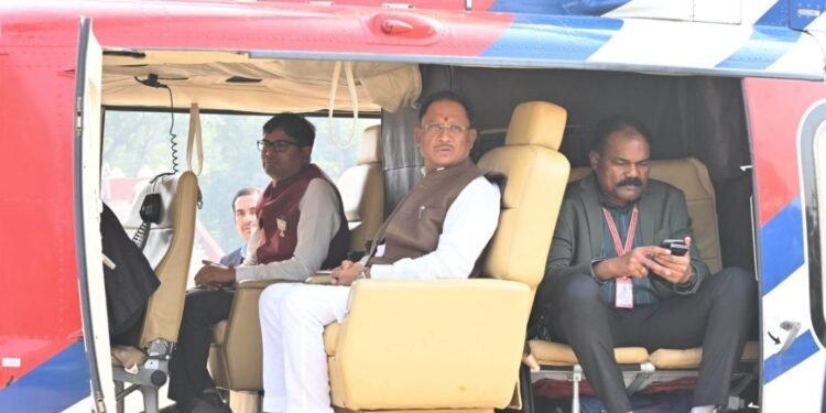 मुख्यमंत्री विष्णुदेव साय रायगढ़ रवाना