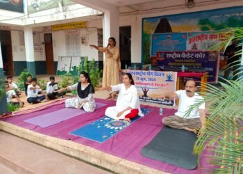 पीजी कॉलेज कवर्धा में अंतर्राष्ट्रीय योग दिवस पर कार्यक्रम  का आयोजन