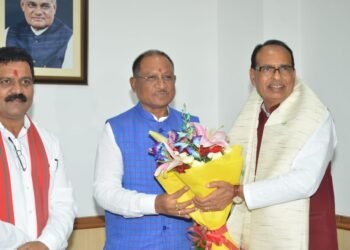 रायपुर : छत्तीसगढ़ के मुख्यमंत्री  विष्णुदेव साय ने आज नई दिल्ली स्थित कृषि भवन में केंद्रीय कृषि एवं ग्रामीण विकास मंत्री  शिवराज सिंह चौहान से सौजन्य मुलाकात की