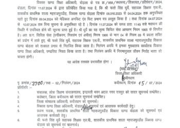 कलेक्टर  जनमेजय महोबे के निर्देश पर सहायक शिक्षक एल.बी.  फत्ते सिंह धुर्वे तत्काल प्रभाव से निलंबित