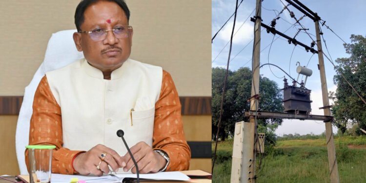 रायपुर : ग्राम हर्राडाँड़ में लगाया गया नया ट्रांसफार्मर मुख्यमंत्री  विष्णु देव साय