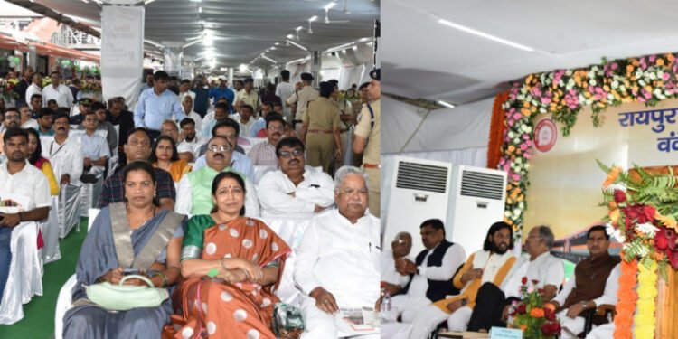 रायपुर : प्रधानमंत्री  मोदी ने 6 नई वंदे भारत ट्रेनों का किया शुभारंभ