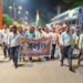 युवा कांग्रेस द्वारा कवर्धा नगर में मशाल रैली निकालकर किया गया बीजेपी के खिलाफ जमकर नारेबाजी