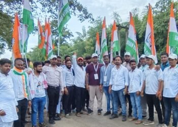 छत्तीसगढ़ न्याय यात्रा में युवा कांग्रेस वि.सभा अध्यक्ष वाल्मिकी वर्मा अपने युवा टीम के साथ पद यात्रा में महत्वपूर्ण भूमिका निभा रहे हैं