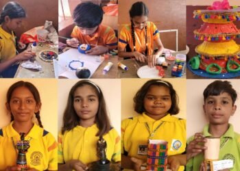 रामकृष्ण पब्लिक स्कूल में बेस्ट आउट ऑफ वेस्ट प्रतियोगिता में विद्यार्थियों ने दिखाई प्रतिभा