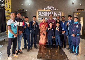राज्य स्तरीय कराटे प्रतियोगिता में अशोका के बच्चों ने जीता पदक