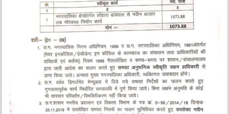 कवर्धा शहर को मिली एक और बड़ी सौगात उप मुख्यमंत्री विजय शर्मा के प्रयास से 10 करोड़ की लागत से बनेगा गौरव पथ 1 कवर्धा शहर को मिली एक और बड़ी सौगात उप मुख्यमंत्री विजय शर्मा के प्रयास से 10 करोड़ की लागत से बनेगा गौरव पथ