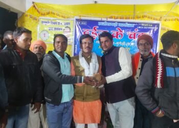 परम पूज्य गुरु घासीदास बाबा जी की जयंती एवं लोककला मंच दूज के चंदा कार्यक्रम  में मुख्य अतिथि के रूप में शामिल हुए नरेश साहू