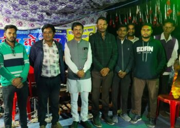 परम पूज्य गुरु घासीदास बाबा जी की जयंती एवं लोककला मंच दूज के चंदा कार्यकर्म में मुख्य अतिथि के रूप में शामिल हुए नरेश साहू