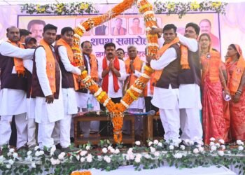 उपमुख्यमंत्री  विजय शर्मा नगर पंचायत सहसपुर लोहारा और बोड़ला नगरीय निकायों के शपथ ग्रहण कार्यक्रम में शामिल हुए।