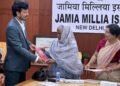 “अमीर हाशमी ने जामिया विश्वविद्यालय के अंतरराष्ट्रीय सम्मेलन में सीएसआर और राष्ट्रीय शिक्षा नीति पर किया विमर्श”।