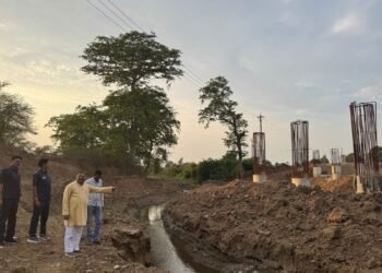 सांसद संतोष पांडेय ने निर्माणाधीन पुल व पोंडी बायपास सड़क निर्माण का किया निरीक्षण।