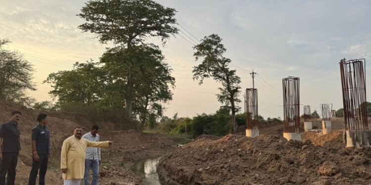 सांसद संतोष पांडेय ने निर्माणाधीन पुल व पोंडी बायपास सड़क निर्माण का किया निरीक्षण।