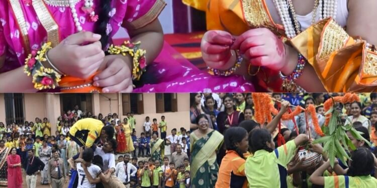 श्री रामकृष्ण पब्लिक स्कूल में प्री-जन्माष्टमी एवं दही-लूट का आयोजन