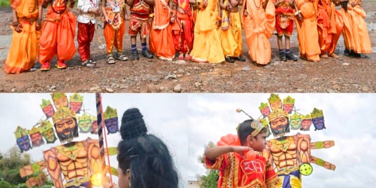 श्री रामकृष्ण पब्लिक स्कूल में हुआ ‘‘रावण दहन‘‘