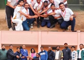 फाइनल मुकाबले में RPS ने मारी बाज़ी, विरोधी टीम अभ्युदय के खिलाड़ी हुए ढेर ।